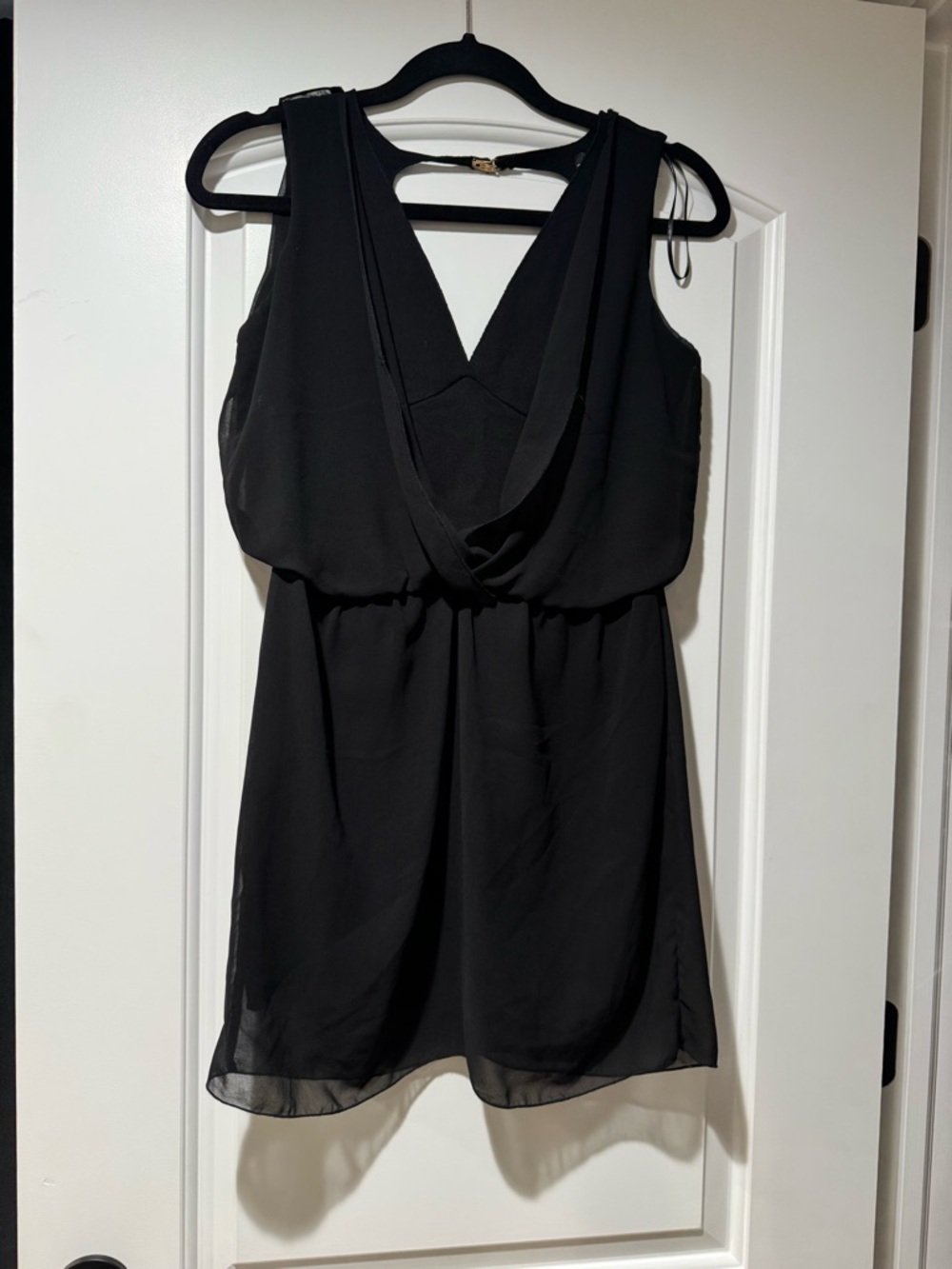 Zara Black Sleeveless V-Neck Mini Dress